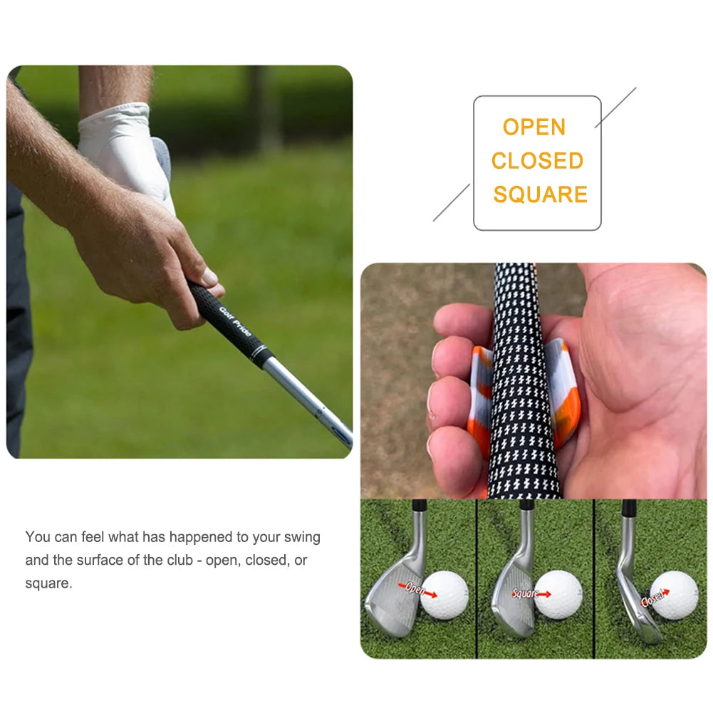 Golf Swing Trainer, Reduced Grip Pressure, Grip Alignment Tool, 4 Markers