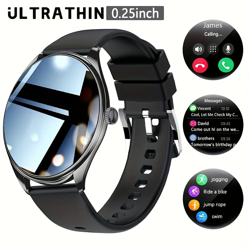 Utral Thin Women Smart Watch, Bluetooth Call, Multi-Sport Tracker, Music Player, USB Charging