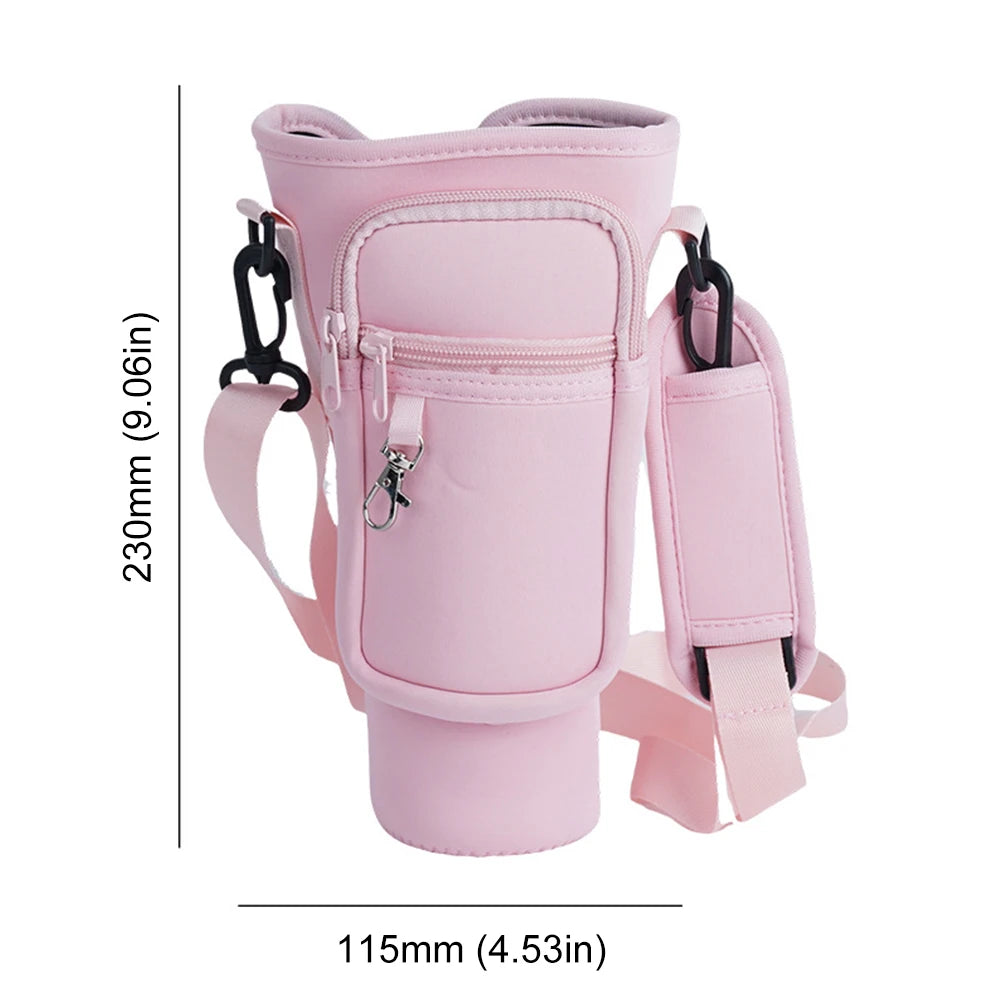 40oz Water Bottle Carrier Bag For Stanley Quencher, Adjustable Shoulder Strap, Non-slip, Insulated