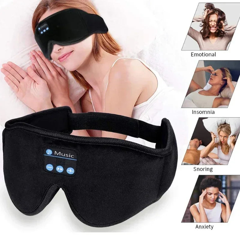 3D Eye Mask, Music Play Sleeping Headphones, Built-in HD Speaker, Bluetooth