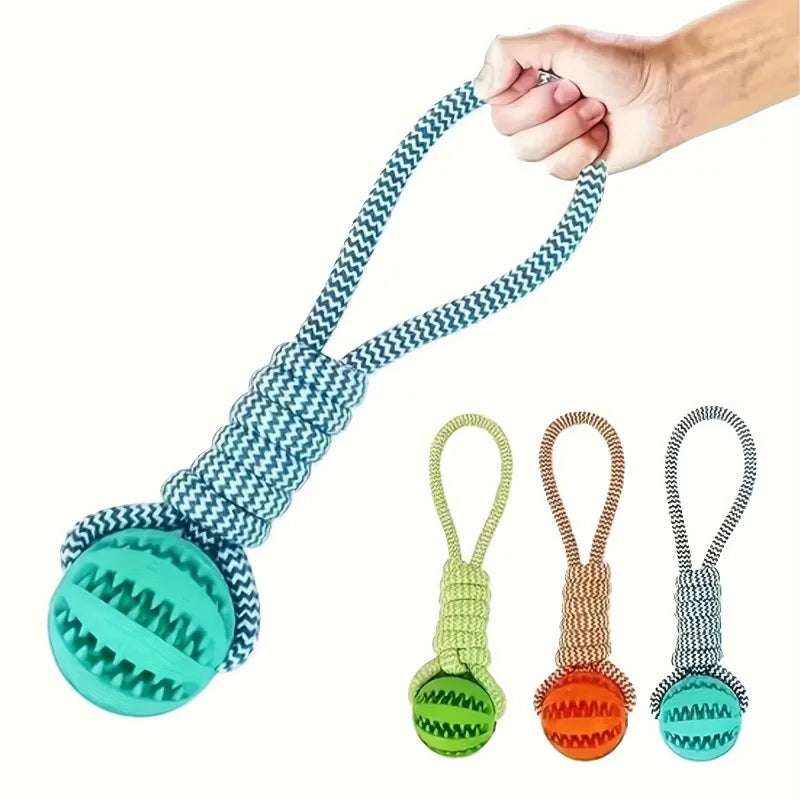 Pet Chew Toy Ball - Braided Rope Dog Toys, Dental Cleaning, Treat Dispenser, Fetch & Tug Play