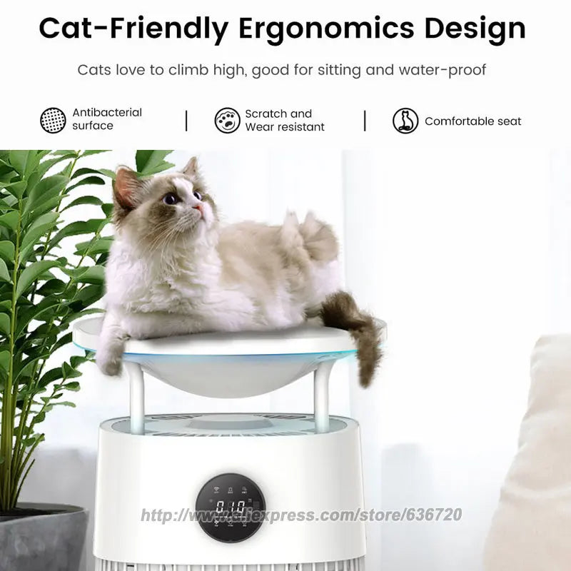 Pet Air Purifier, 3-in-1 HEPA Filter, Hair Dander, Odor, Dust, Quiet 360°Air Intake