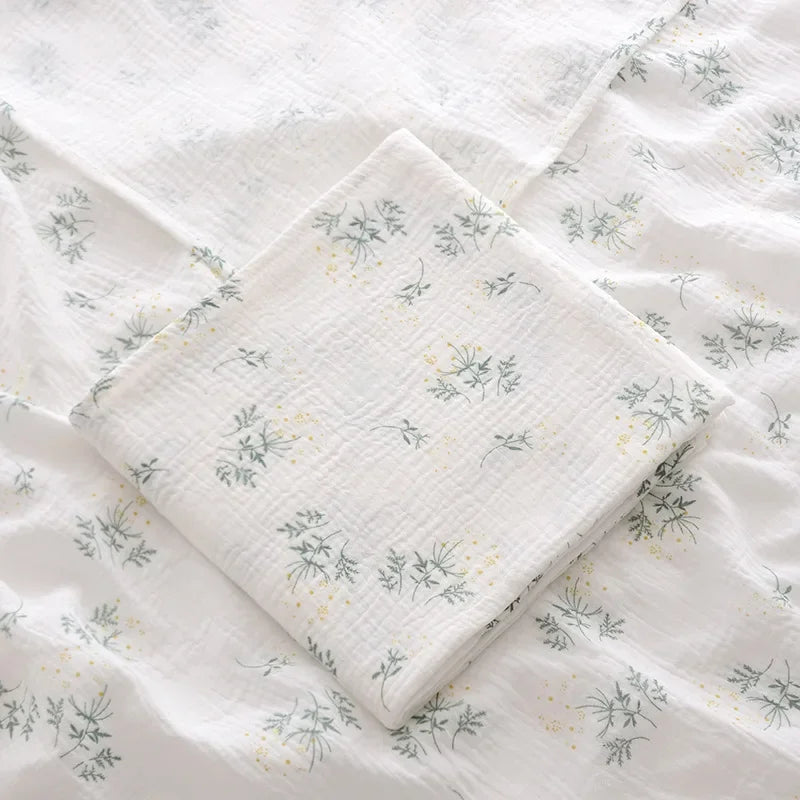 Newborn Baby Cotton Receiving Blanket, Summer Bedding, Throw Blanket