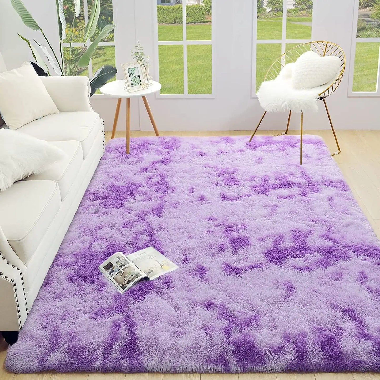 Super Soft Plush Tie Dye Velvet Rugs, Shaggy Rug For Living Room/Bedroom