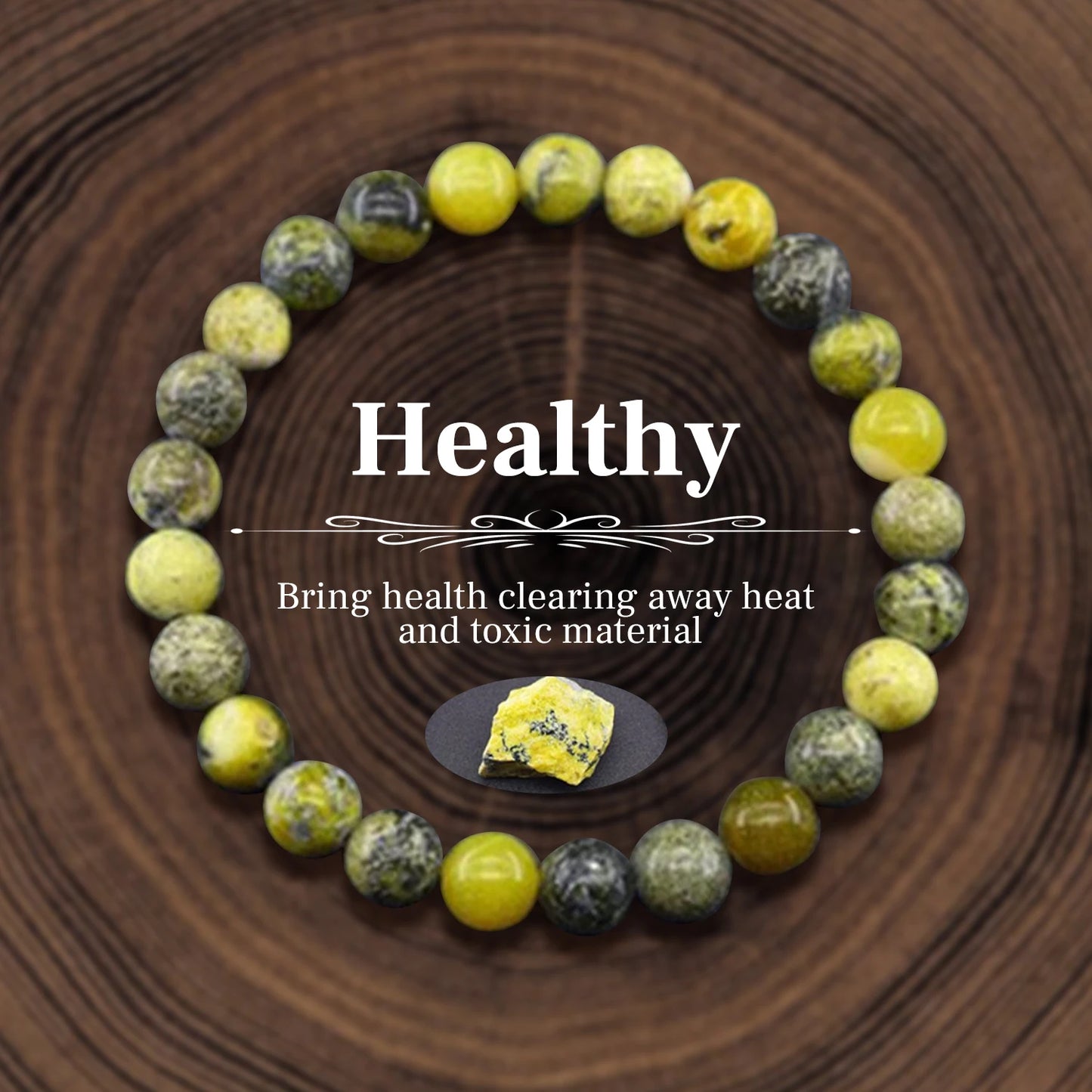 Natural Stone Beads, Bracelet For Women/Men, Amethysts Crystal Quartz, Agate Tiger Eye, Elastic Bangles
