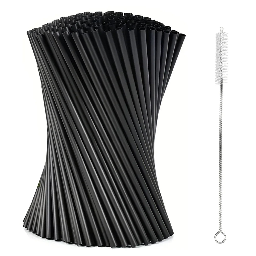 100Pcs, Cocktail Straw, Brush, Reusable