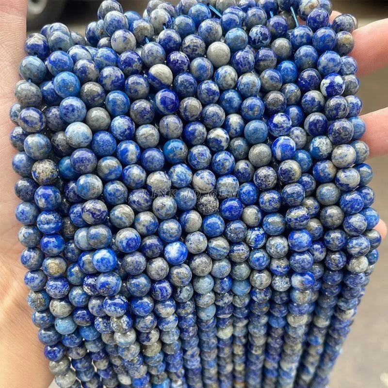 Natural Stone, Lapis Lazuli Round Loose Beads For Jewelry Making
