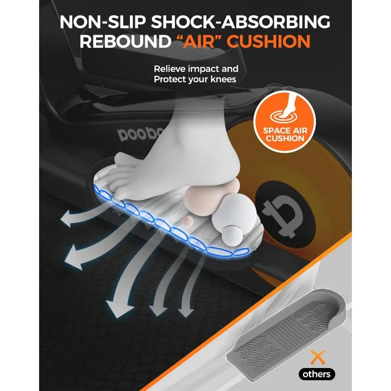 Elliptical Exercise Machine, Hyper-Quiet Magnetic Driving System