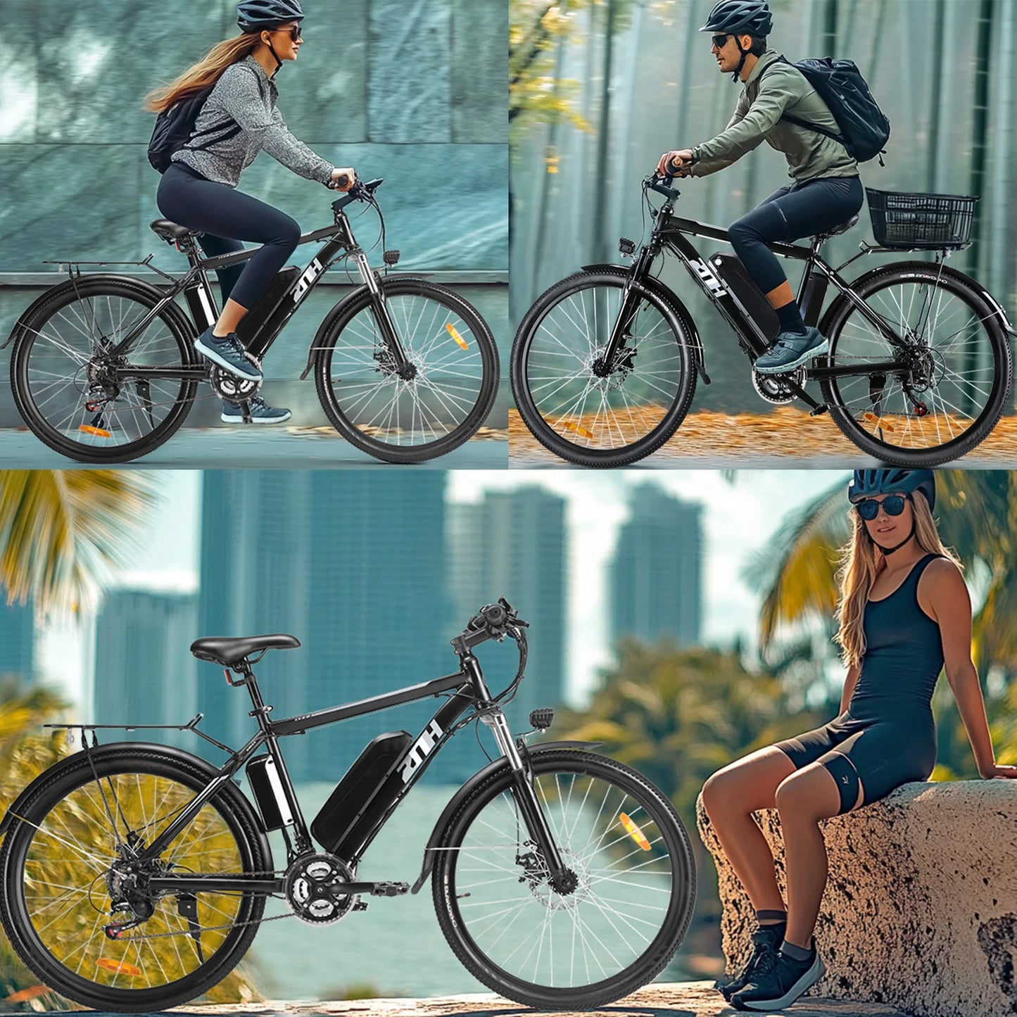 1000W Peak 48V Electric Mountain Bike, Adults, 26 inch, Removable Battery, Up to 50 Miles Range, 20 MPH