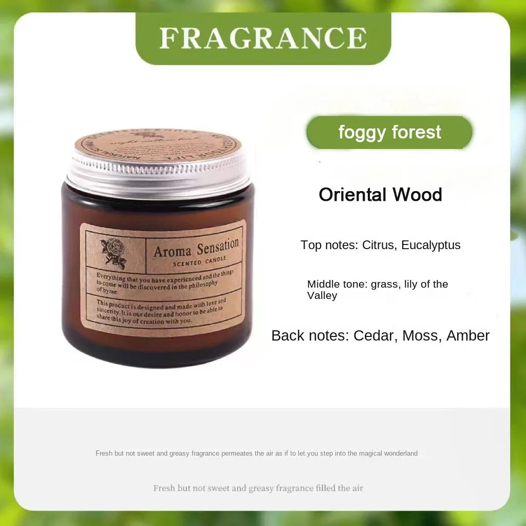 Aromatherapy, essential oil candle, smokeless, soybean, household fragrance