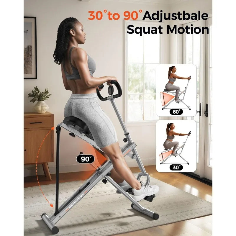 Squat Machine, Foldable, Adjustable, Rowing Machine