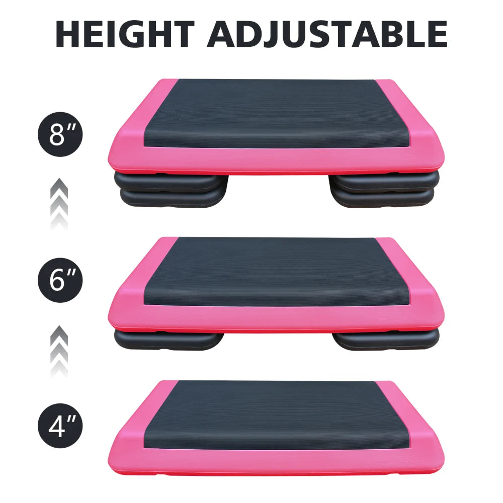 Adjustable Workout Aerobic Stepper, Step Platform Trainer