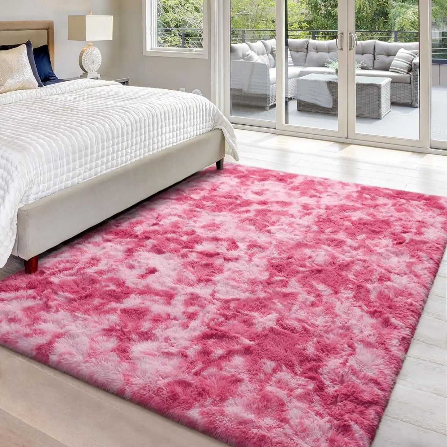 Super Soft Plush Tie Dye Velvet Rugs, Shaggy Rug For Living Room/Bedroom
