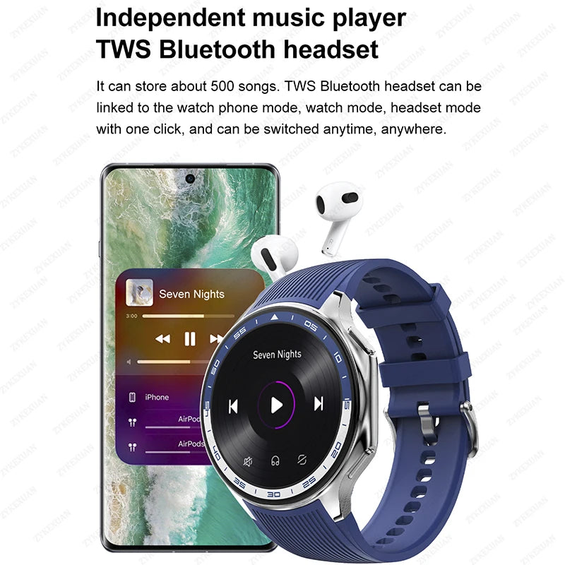 High-End Business Smart Watch, Men ,32Gb Memory, Video Playback, Sports Fitness, Waterproof