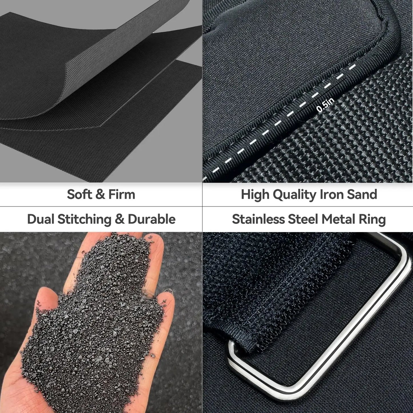 Sportneer Adjustable Wrist and Ankle Weights for Women and Men 1 Pair 1-10 lbs.