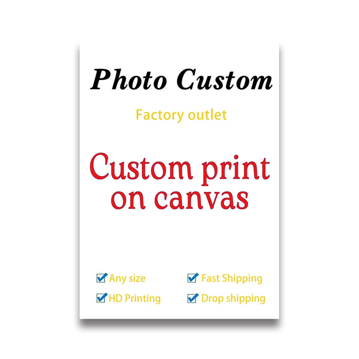 Customize Your Photos Printed On Canvas, Painting Wall Art Posters