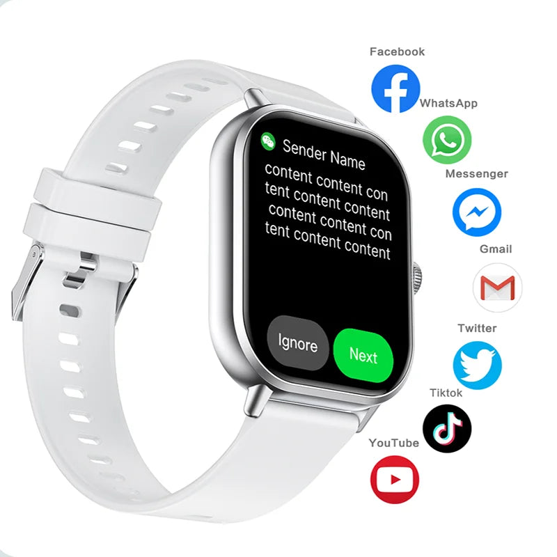 Smart Watch, Bluetooth, Call, Play Music, Fitness Sport, Waterproof, Men/Women, iPhone/Android