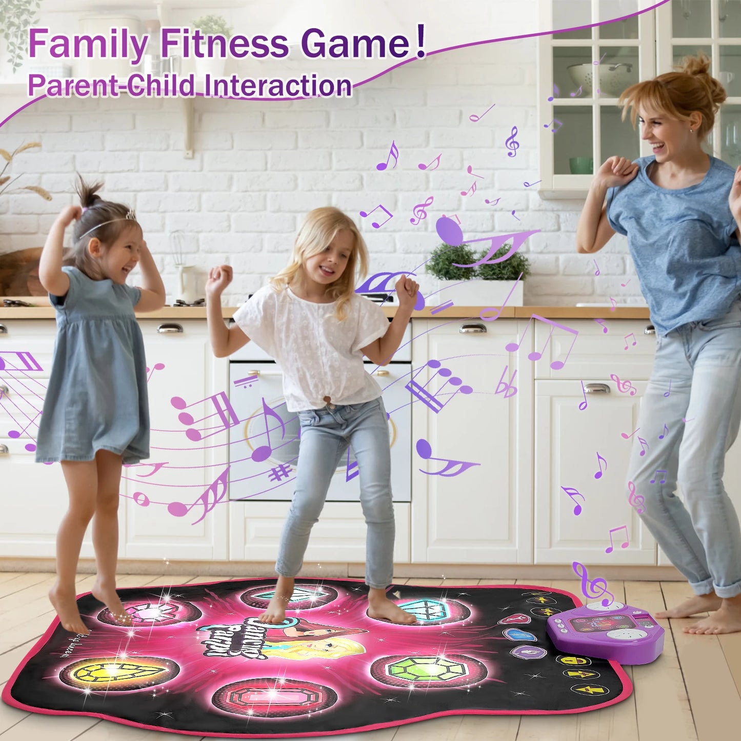 Outdoor Dance Mat, 27 Levels, 6 LED Keys Light Up, Bluetooth, Ages 3~8 Years Old