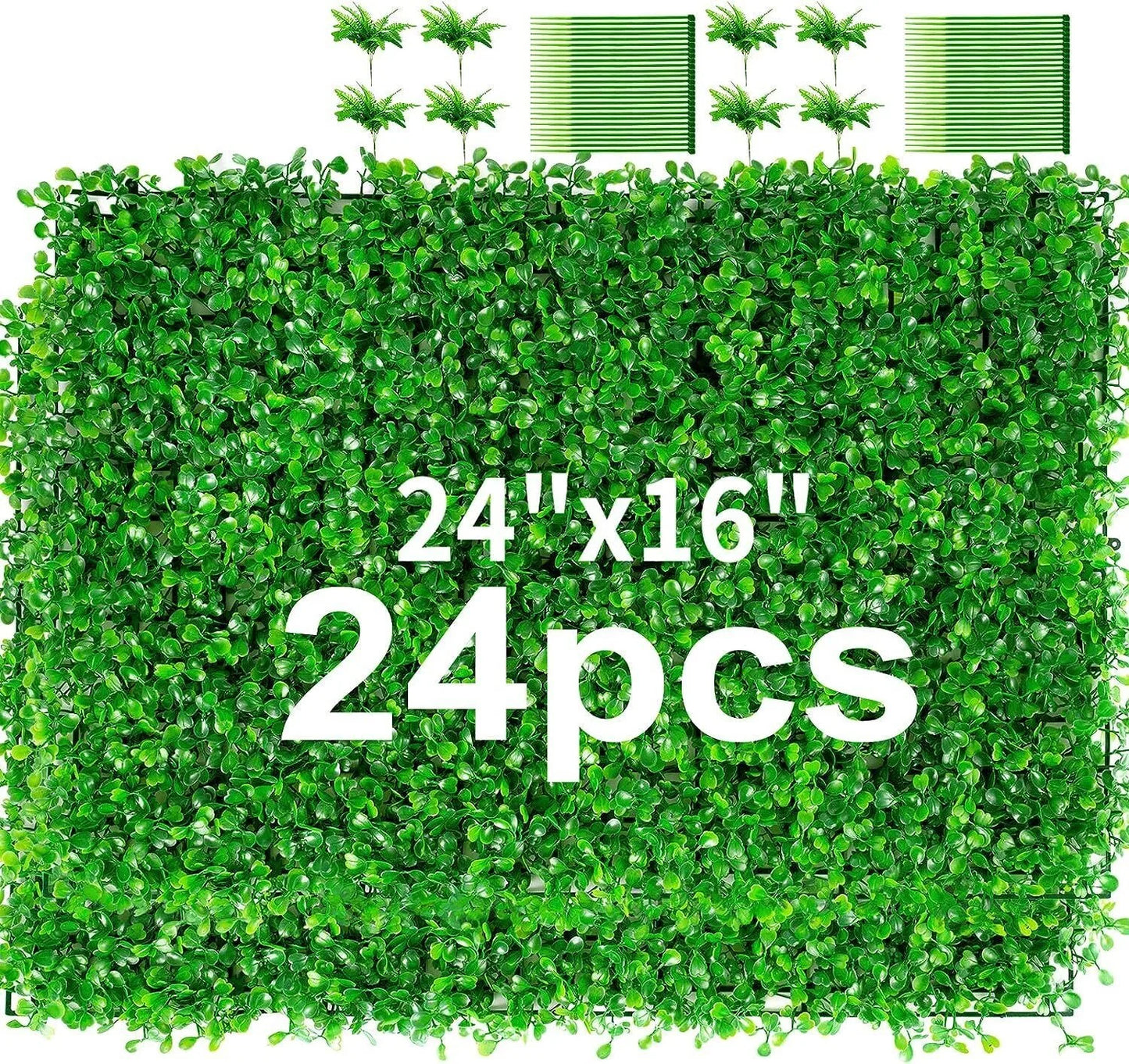 Artificial Plants Grass, Wall Panel Boxwood Hedge, Greenery Privacy, Fence Panel, Indoor