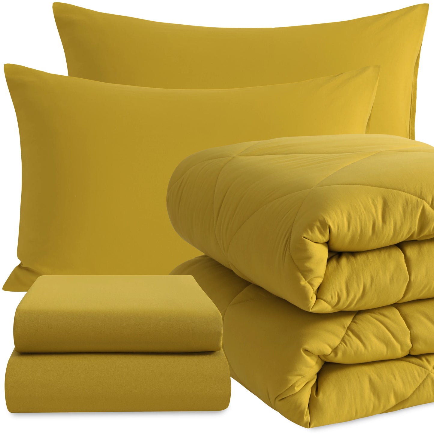 5 Piece Twin Bedding Comforter Set, Breathable Bed in a Bag, Includes Comforter, Fitted Sheet, Top Sheet and Pillowcases