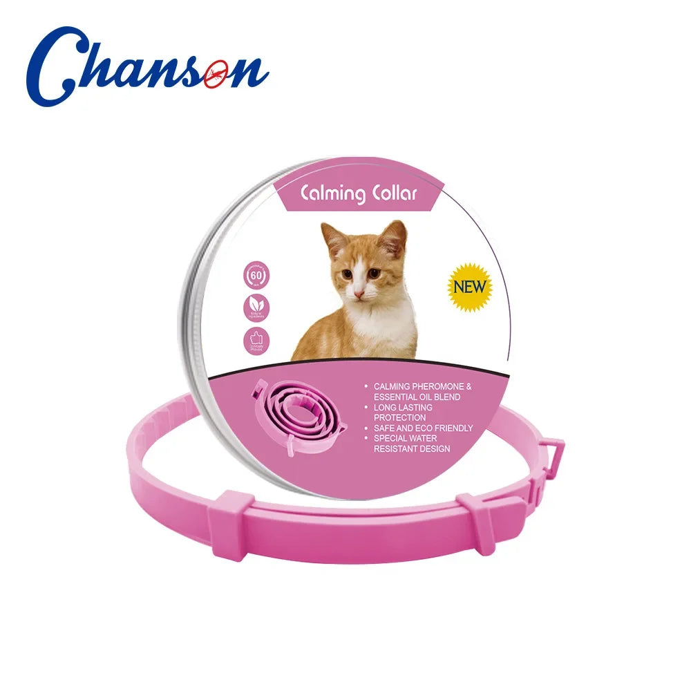 Adjustable Natural Calming Collar For Cats/Dogs, Anxiety Pheromone Reducing