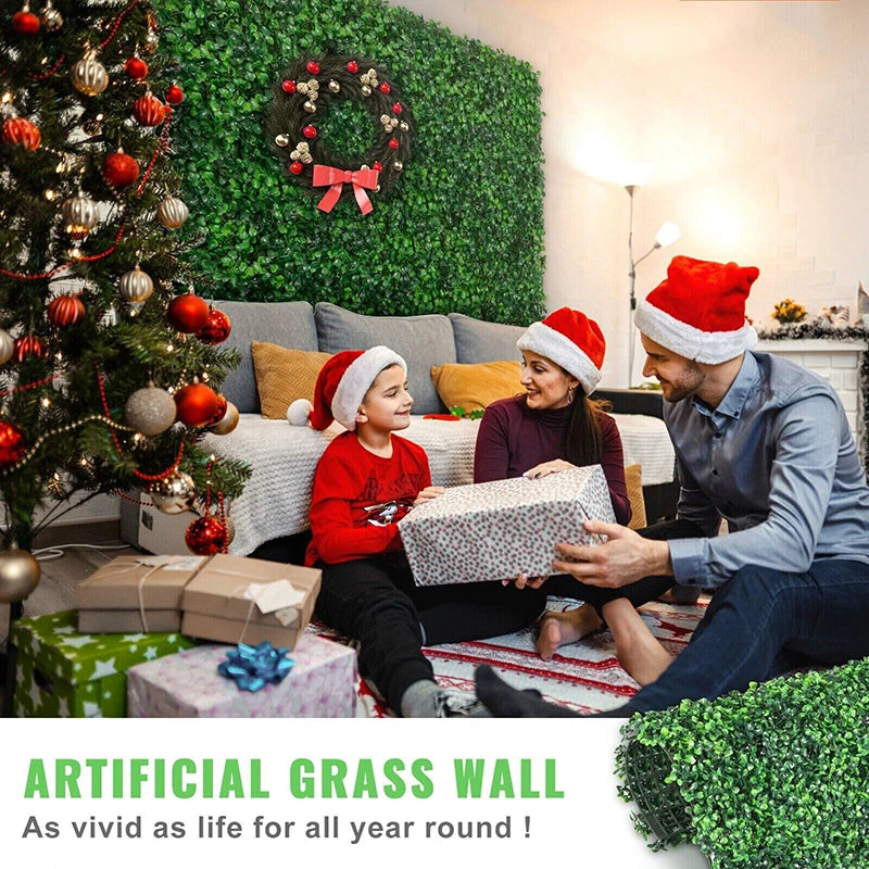 Artificial Plants Grass, Wall Panel Boxwood Hedge, Greenery Privacy, Fence Panel, Indoor