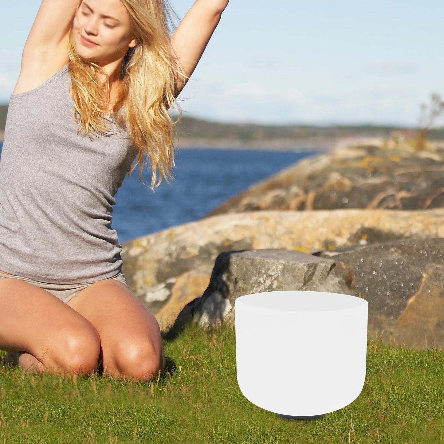 White Crystal Singing Bowl, Meditate