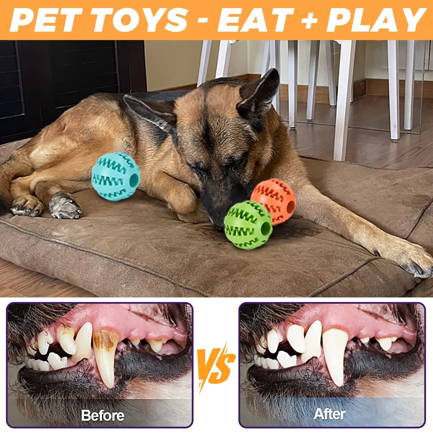 Pet Teeth Cleaning Prick Ball Decompression Elastic Rubber Ball