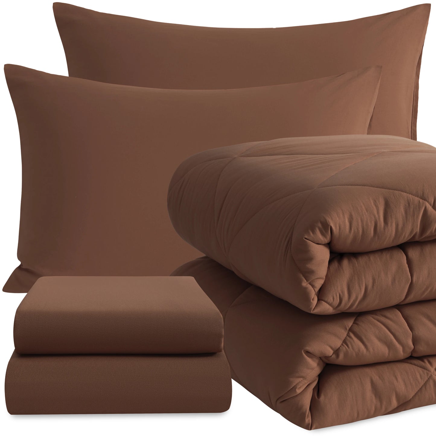 5 Piece Twin Bedding Comforter Set, Breathable Bed in a Bag, Includes Comforter, Fitted Sheet, Top Sheet and Pillowcases