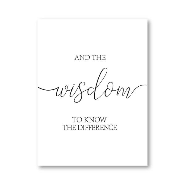 Christian Quotes, Serenity Prayer Poster, Courage, Wisdom, Typography Wall Art