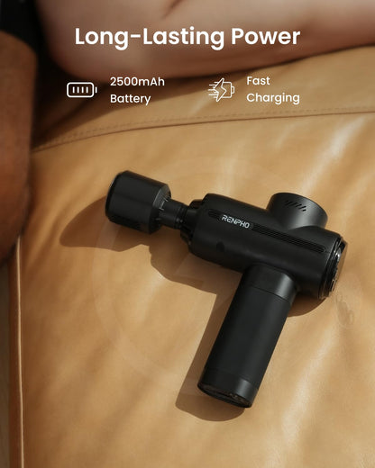 RENPHO Active Thermacool 2 Massage Gun with Heat and Cold, Christmas Gifts, [2025 Upgraded] Percussion Deep Tissue Handheld Neck Massager, FSA Approved, Muscle Masajeador for Men Women Athletes HSA