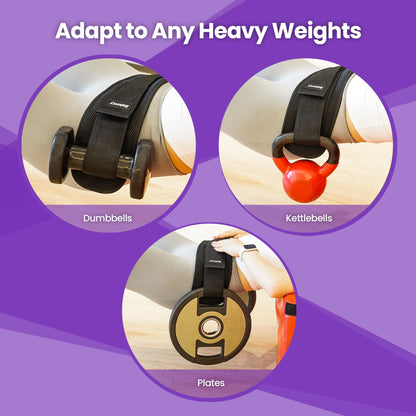 Hip Thrust Belt, Balency Hip Thrust Belt for Dumbbells Heavy, Booty Belt for Hip Thrust, Slip-Resistant Padding Hip Thrust Belt for Gym or Home Workouts, Hip Thrust Band for Dumbbell Kettlebell Plate