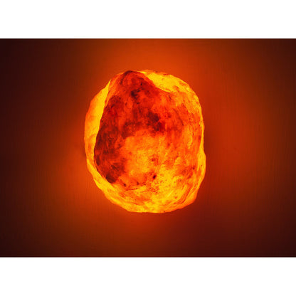 The Body Source Himalayan Salt Lamp 10-12 Inches (11-15lb) | Includes Dimmer Switch | Natural Salt Rock Lamp with Handcrafted Wooden Base & Night Light (Bulb Replacement)