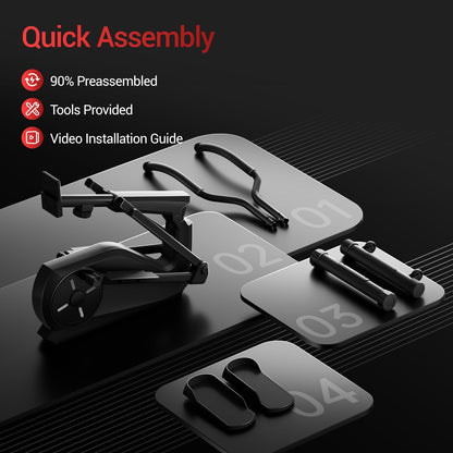 CURSOR FITNESS Elliptical Exercise Machine, Elliptical Machine for Home with 8 Levels Resistance, Silent Magnetic Elliptical Trainer with 12" Stride and LCD Monitor Max 330Lbs