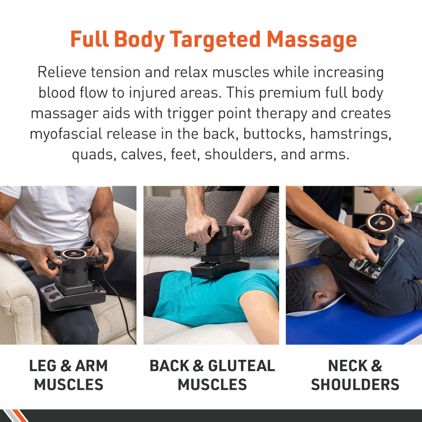 Body Sport Therapeutic Variable Speed Professional Vibrating Massager for Pain & Aching Muscle Relief – High-Powered, Effective, Chiropractic Myofascial Release Tool & Trigger Point Therapy