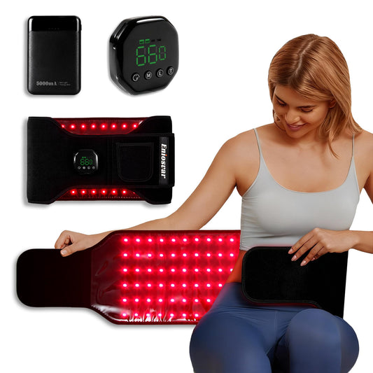 Red Light Therapy Belt, 7500mAh Cordless Infrared Light Therapy for Body, 3-in-1 660nm&850nm for Pain Relief & Muscle Repair, with Elastic Band