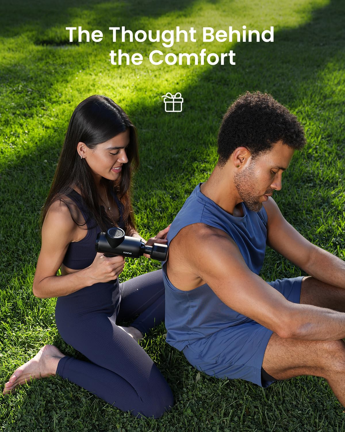 RENPHO Active Thermacool 2 Massage Gun with Heat and Cold, Christmas Gifts, [2025 Upgraded] Percussion Deep Tissue Handheld Neck Massager, FSA Approved, Muscle Masajeador for Men Women Athletes HSA