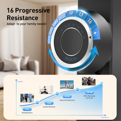 Alphaappliance Recumbent Exercise Bike for Home, Stationary Bikes with APP Compatible & 16-Level Resistance, Quiet Magnetic Indoor Bicycle for Seniors with 400LBS Weight Capacity & Adjustable Seat