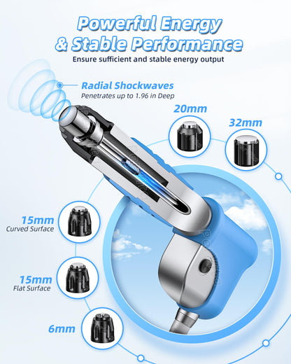 PerVita Medical Extracorporeal Shock Wave Therapy ESWT Machine for Joint and Muscle Pain Relief, Muscle and Bone Tissue Regeneration, Painless, Non-Invasive, No Side Effects, PSP20
