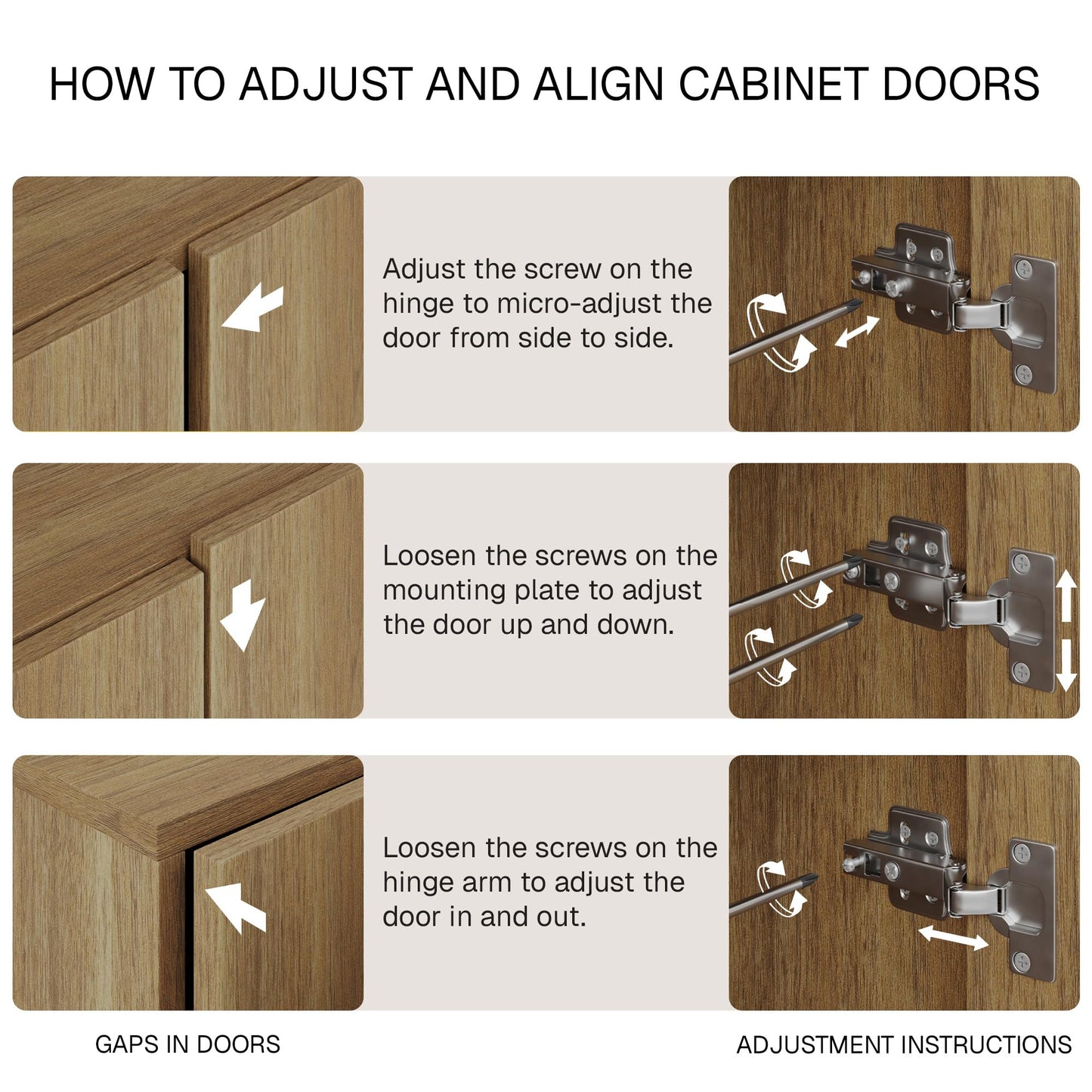 BELLEZE 65 Inch Fluted Buffet Cabinet with Storage, Symmetrical Arc Accent Sideboard Large Console Table for Dining Room, Kitchen, and Living Room (Camel)