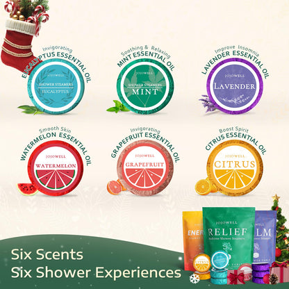 JoJowell Shower Steamers Aromatherapy - 18 Pack Birthday Gifts for Women, Self Care, Christmas Gifts Stocking Stuffers for Adults, Women, Men, Mom, Teens, White Elephant, Relaxation Home SPA