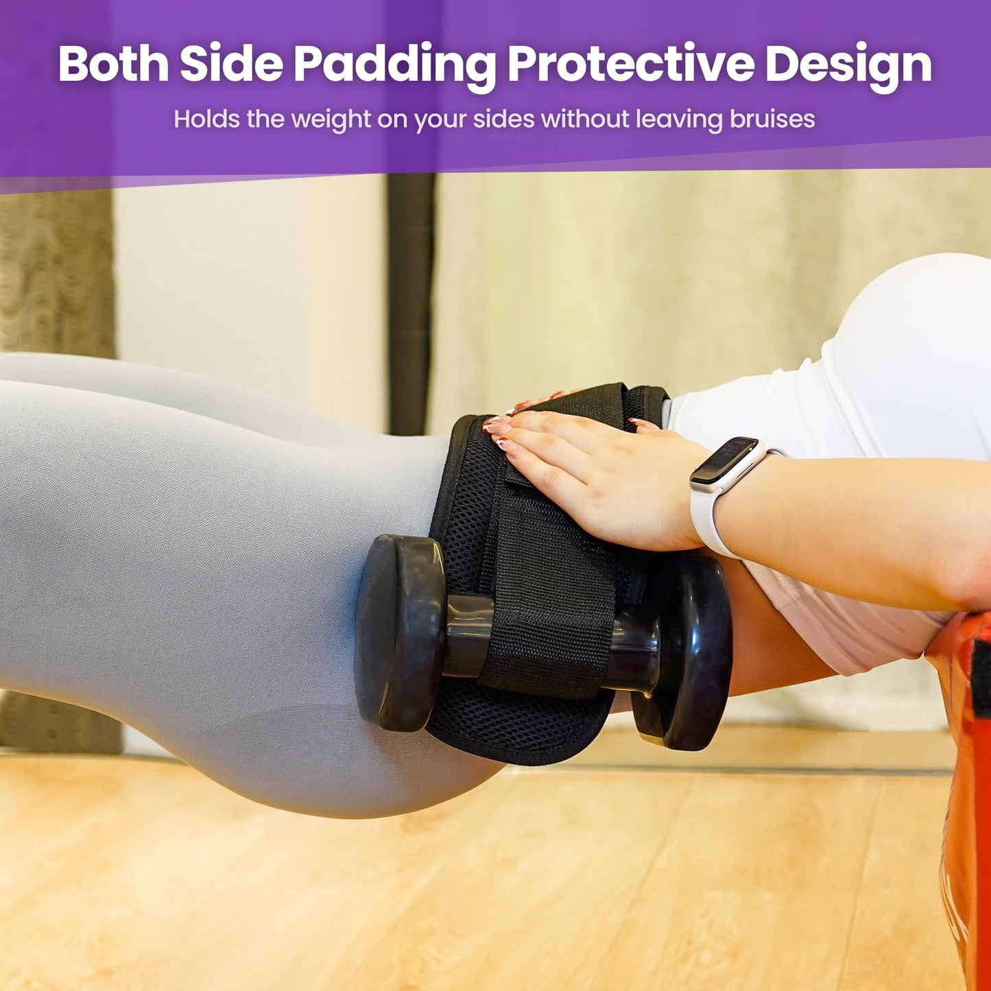 Hip Thrust Belt, Balency Hip Thrust Belt for Dumbbells Heavy, Booty Belt for Hip Thrust, Slip-Resistant Padding Hip Thrust Belt for Gym or Home Workouts, Hip Thrust Band for Dumbbell Kettlebell Plate