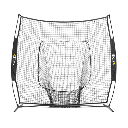 SKLZ Portable Baseball and Softball Hitting Net with Vault, Black, 7 x 7 feet