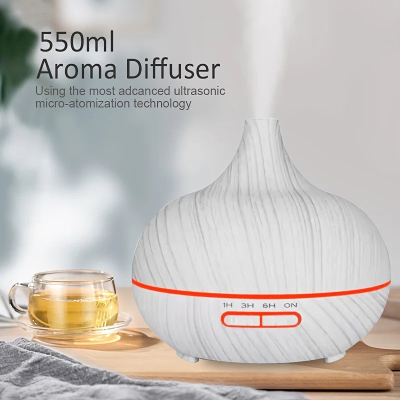 Ultrasonic Humidifier, Cool Mist, Aromatherapy Diffuser with Essential Oil Quiet, Electronics LED lights