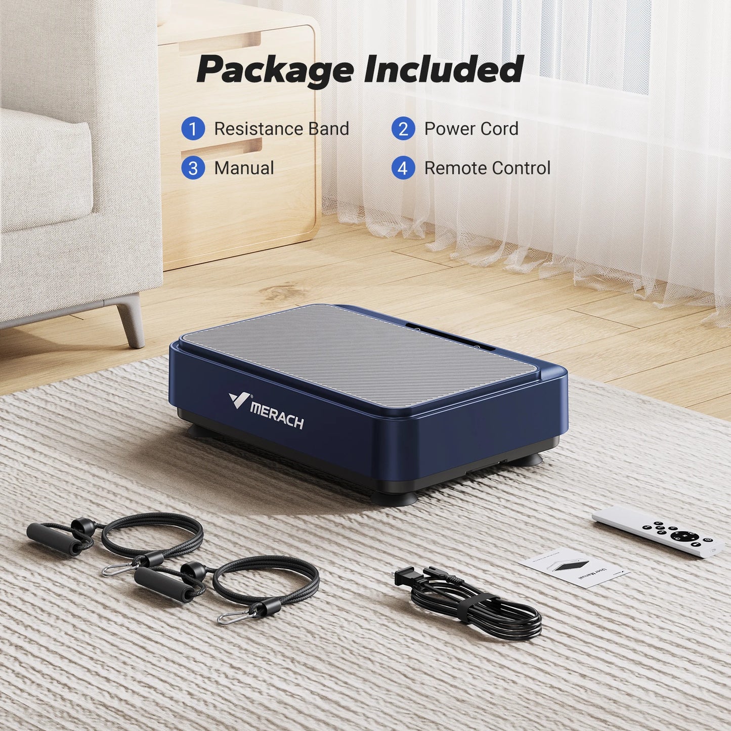 MERACH Vibration Plate, Exercise Machine, Lymphatic Drainage, Relieve Pain, Help Sleep, Fat Burning & Weight Loss