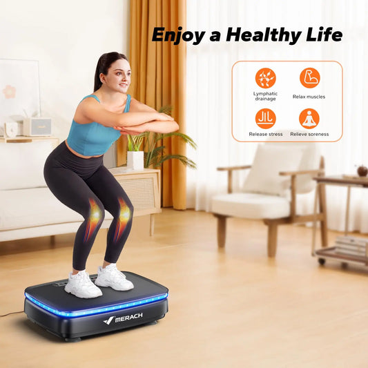 Vibration Plate, Exercise Machine, Lymphatic Drainage, Relieve Pain, Help Sleep, Fat Burning & Weight Loss