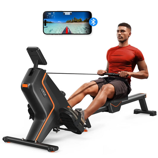 Magnetic, Water Rowing Machine,16 Levels, Foldable, Compact