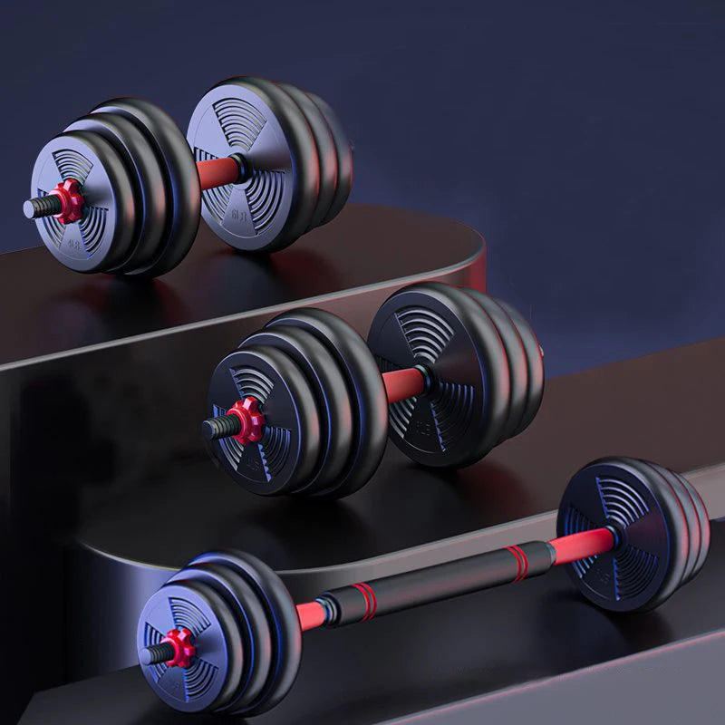 5-44 lbs, Adjustable Dumbbell to Barbell Set, Anti-Slip Grip, Versatile Home Gym Fitness Weight Plates