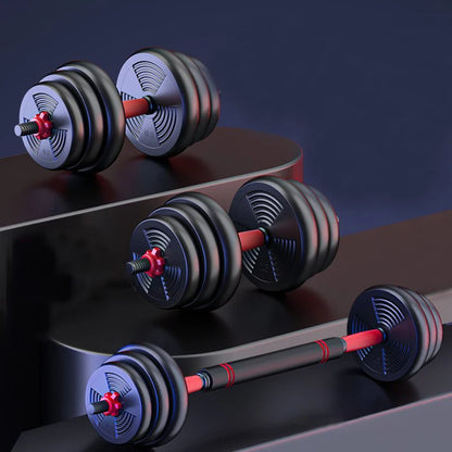5-44 lbs, Adjustable Dumbbell to Barbell Set, Anti-Slip Grip, Versatile Home Gym Fitness Weight Plates
