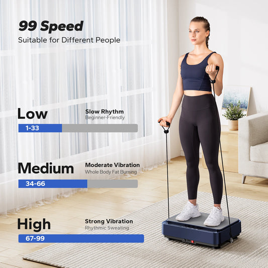 MERACH Vibration Plate, Exercise Machine, Lymphatic Drainage, Relieve Pain, Help Sleep, Fat Burning & Weight Loss